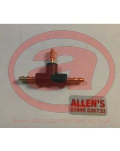 MTM02 - T- Piece - Brass and Plastic - 2mm