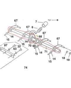 5025-847-2200 - Throttle Shaft Assy, CR (4 cyl)