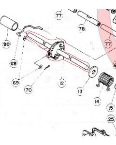 5025-984-2100 - Throttle Shaft: FCR, 101 Pitch