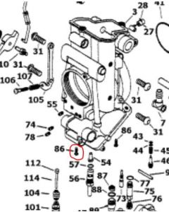 739-43003-1A - Torx Screw / Carb Block / TDMR- / TMR Carburettor 