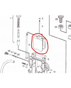 832-43002-2.0 - Mikuni Genuine Throttle Valve TM36-2 / TM38-85 / TM38-86Top Idle N/A/T 