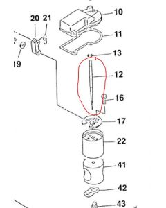 N427-12Y00 - Keihin Genuine Jet Needle (YY0) 