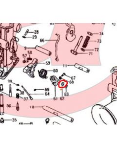 TMR40/63 - Nut: Throttle Cable Bracket