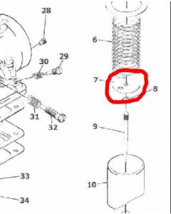 VM13/186 - Jet Needle Retainer Plate - slide / VM13-83